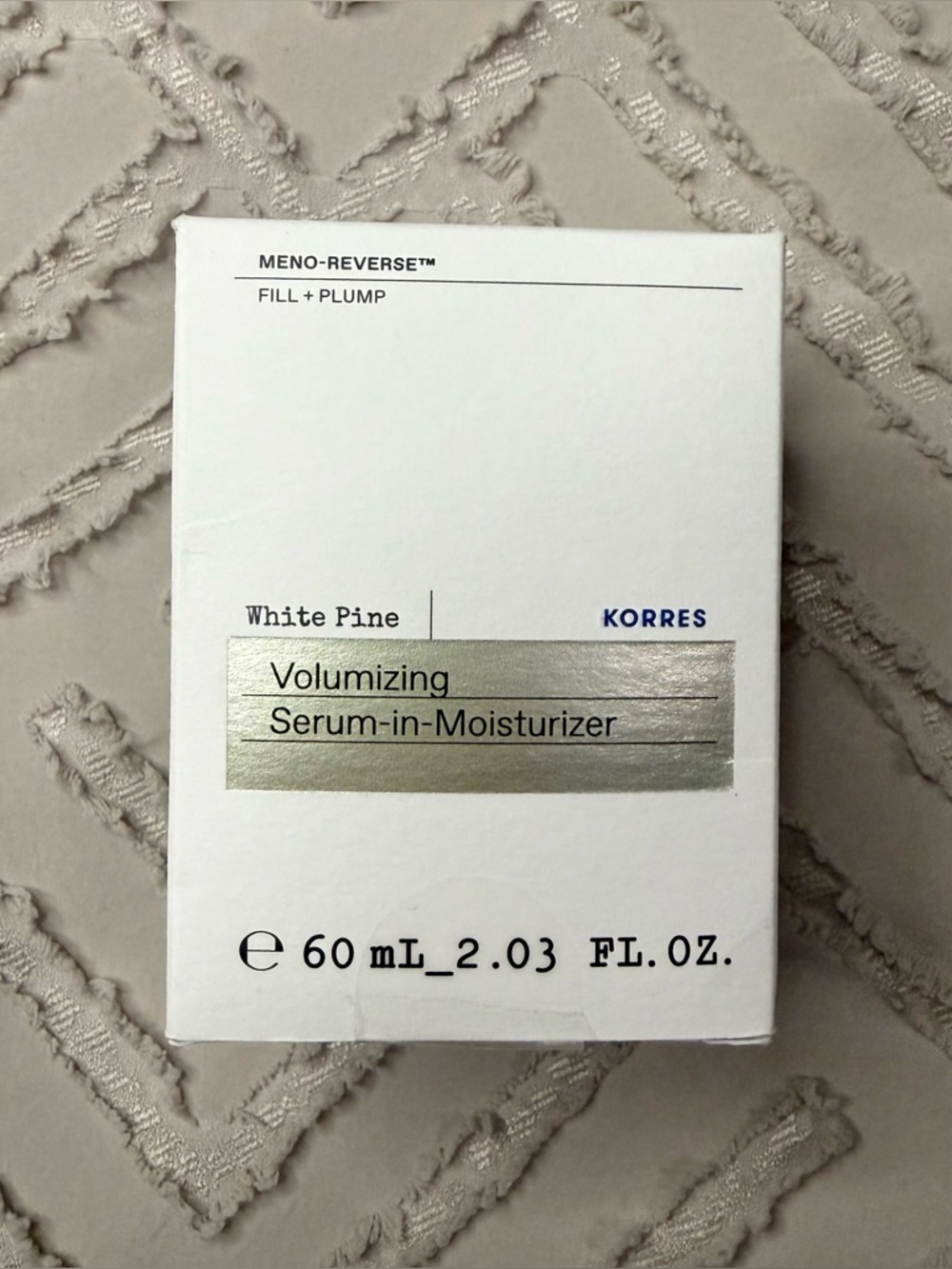 Korres White Pine Volumizing Serum-in-Moisturizer — Brand New